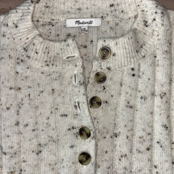 Madewell Women’s Sweater Cream Button-Up Sweater - Picture 2 of 4